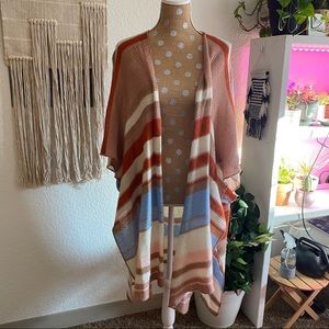 Multi Colored Knit Kimono